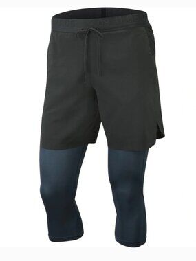 Nike Tech Pack Running Tights | Black & Blue | Mens Small